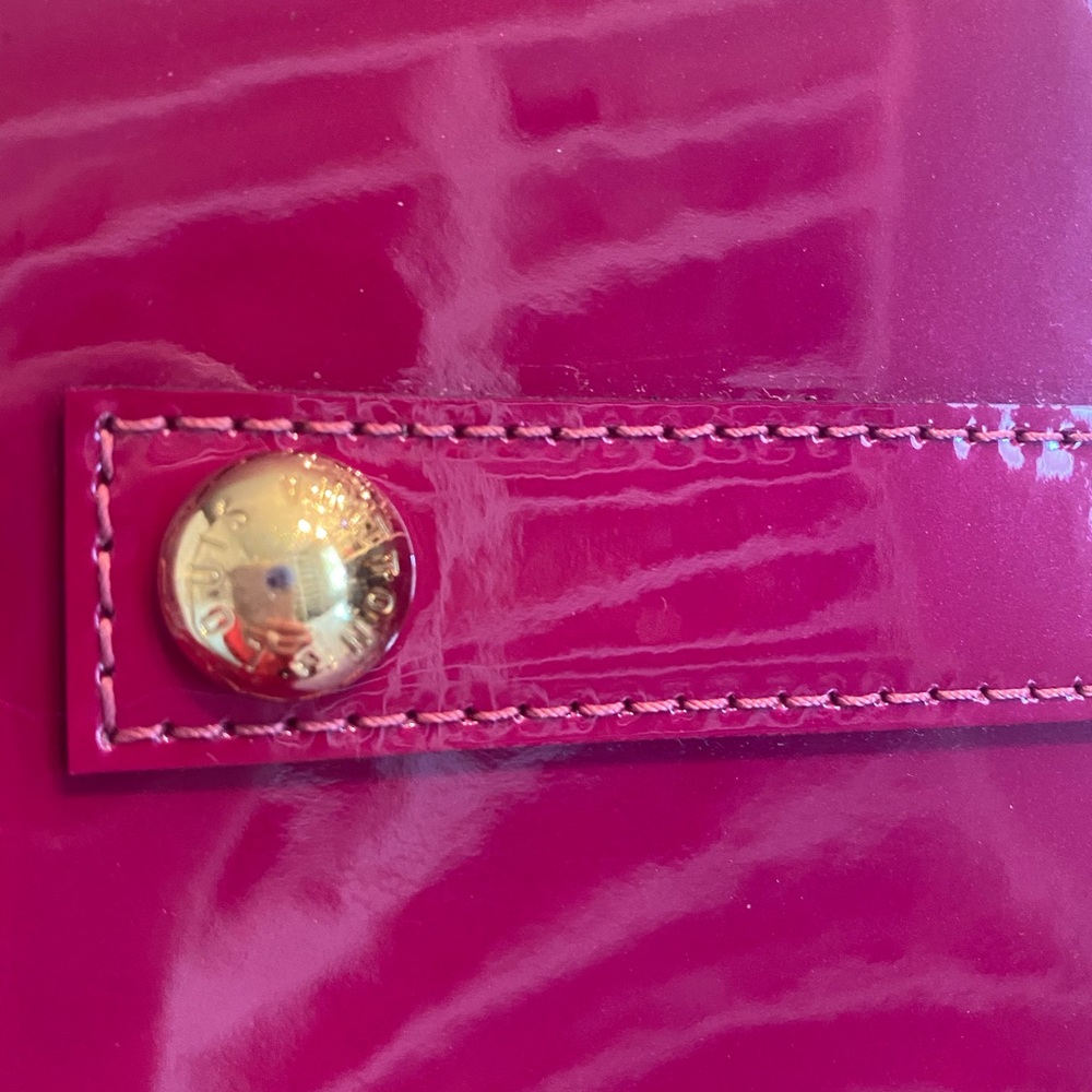 LV monogram magenta vernis Alma MM bag - Picture 6 of 11